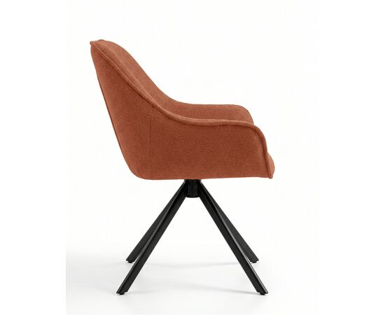 Стул DikLine 254 поворотный, BL07 терракотовый, ножки черные, изображение 4 | Интернет магазин мебели и декора LifeDekor