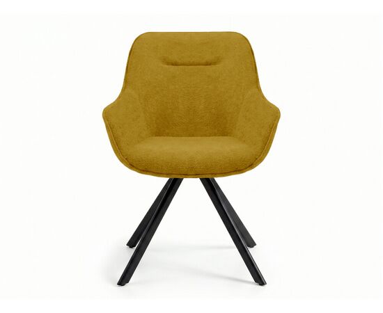 Стул DikLine 254 поворотный, BL08 горчица, ножки черные, изображение 4 | Интернет магазин мебели и декора LifeDekor
