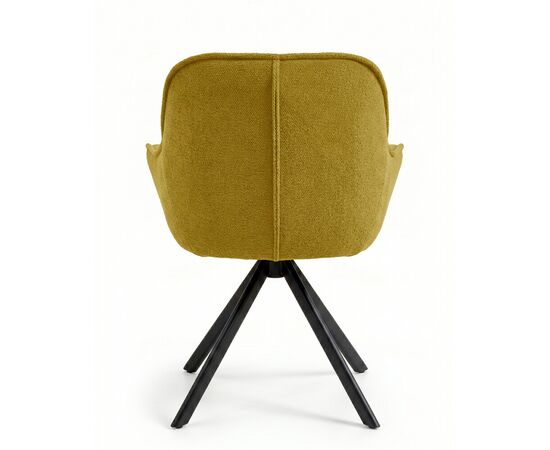 Стул DikLine 254 поворотный, BL08 горчица, ножки черные, изображение 2 | Интернет магазин мебели и декора LifeDekor