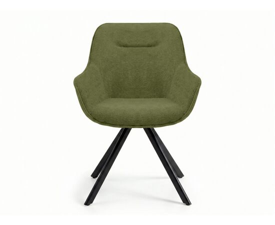 Стул DikLine 254 поворотный, BL09 светло-зеленый, ножки черные, изображение 4 | Интернет магазин мебели и декора LifeDekor