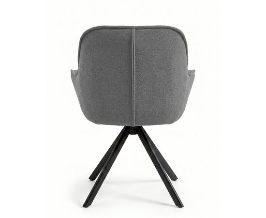 Стул DikLine 254 поворотный, BL13 серый, ножки черные, изображение 2 | Интернет магазин мебели и декора LifeDekor