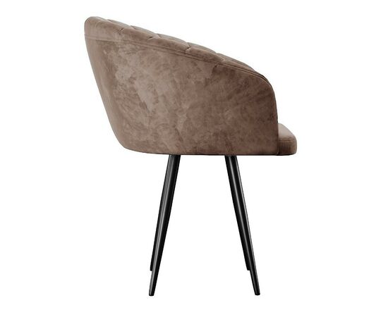 Стул DikLine 442М поворотный, M05 шоколад, ножки черные, изображение 4 | Интернет магазин мебели и декора LifeDekor