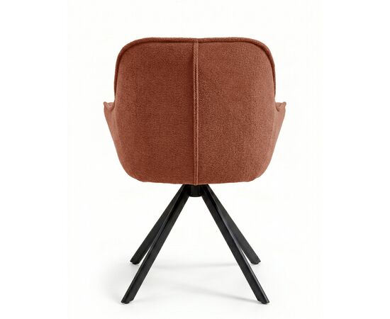 Стул DikLine 254 поворотный, BL07 терракотовый, ножки черные, изображение 2 | Интернет магазин мебели и декора LifeDekor