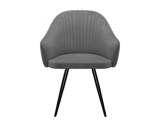 Стул DikLine 439М поворотный, C56 серый, ножки черные, изображение 4 | Интернет магазин мебели и декора LifeDekor