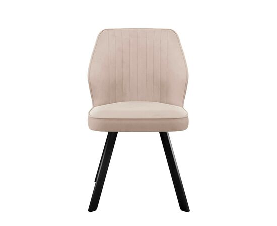 Стул DikLine 232M поворотный B03 BEIGE, ножки черные, изображение 3 | Интернет магазин мебели и декора LifeDekor