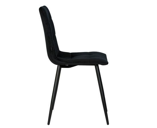 Набор 4 шт Стул обеденный DOBRIN CHILLY, Черный Holland 75, основание черное, Вариант: Черный Holland 75, основание черное, изображение 5 | Интернет магазин мебели и декора LifeDekor