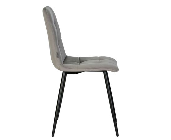 Набор 4 шт Стул обеденный DOBRIN CHILLY, Темно-серый Holland 18, основание черное, Вариант: Темно-серый Holland 18, основание черное, изображение 5 | Интернет магазин мебели и декора LifeDekor