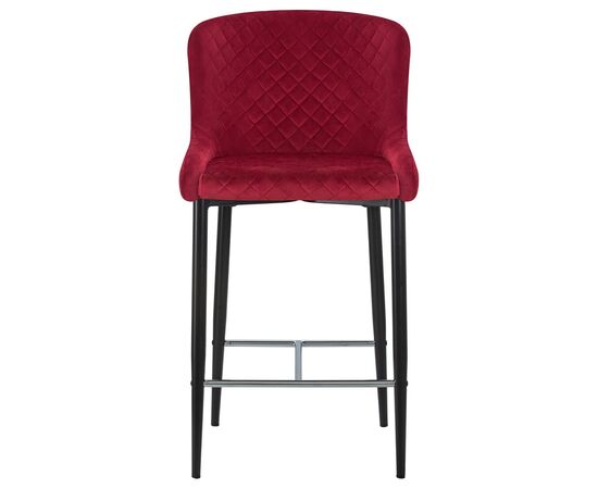 Набор 2 шт Стул полубарный DOBRIN CHRISTIAN'65, черные ножки, бордовый велюр (V108-85), Вариант: черные ножки, бордовый велюр (V108-85), изображение 7 | Интернет магазин мебели и декора LifeDekor