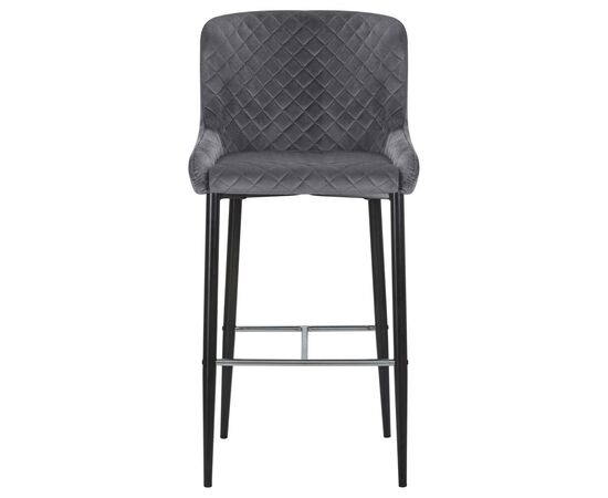 Набор 2 шт Стул барный DOBRIN CHRISTIAN'75, черные ножки, темно-серый велюр (V108-91), Вариант: черные ножки, темно-серый велюр (V108-91), изображение 7 | Интернет магазин мебели и декора LifeDekor