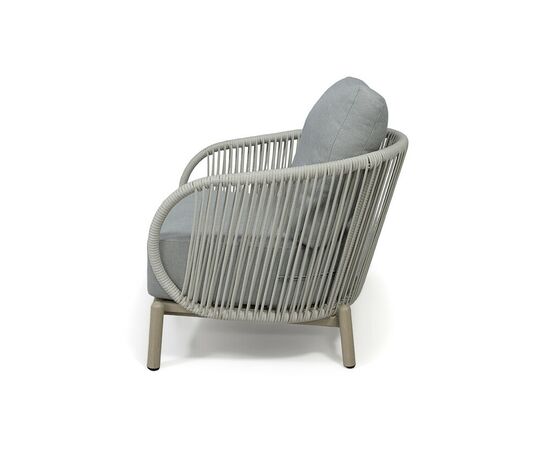 "Прато" лаунж-зона из искусственного ротанга на 4 персоны, цвет светло-серый, изображение 7 | Интернет магазин мебели и декора LifeDekor