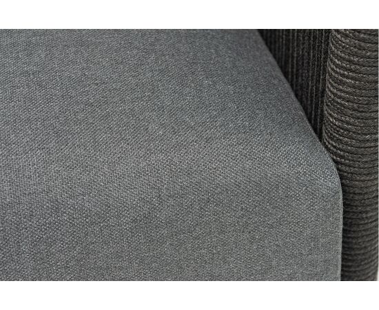 "Джелло" лаунж-зона 5-местная плетеная из роупа (веревки), каркас алюминиевый темно-серый, роуп темно-серый, изображение 7 | Интернет магазин мебели и декора LifeDekor