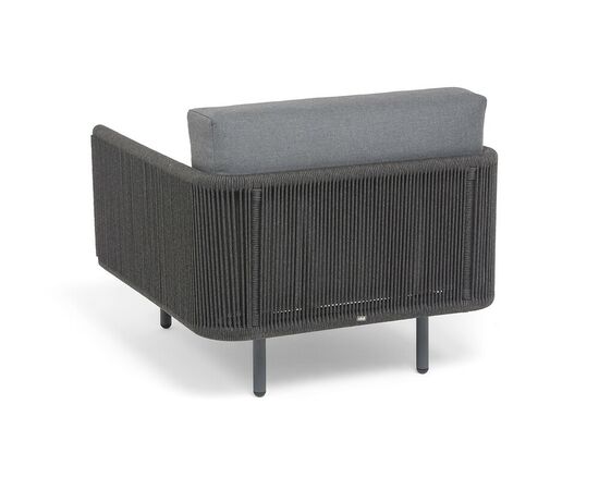 "Джелло" лаунж-зона 5-местная плетеная из роупа (веревки), каркас алюминиевый темно-серый, роуп темно-серый, изображение 11 | Интернет магазин мебели и декора LifeDekor