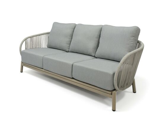 "Прато" лаунж-зона из искусственного ротанга на 5 персон, цвет светло-серый, изображение 3 | Интернет магазин мебели и декора LifeDekor