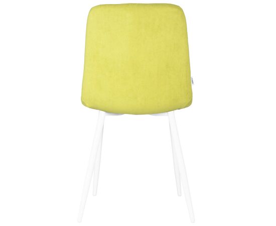 Стул обеденный DOBRIN CHILLY ROMBO, Лайм Simple 14, основание белый, Вариант: Лайм Simple 14, основание белый, изображение 5 | Интернет магазин мебели и декора LifeDekor
