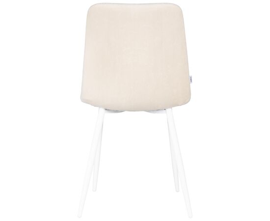 Стул обеденный DOBRIN CHILLY ROMBO, Бежевый Simple 44, основание белое, Вариант: Бежевый Simple 44, основание белое, изображение 5 | Интернет магазин мебели и декора LifeDekor