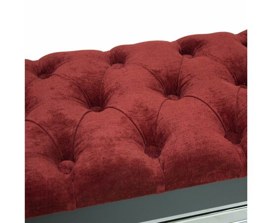 Банкетка "Грейс"  (дуб шампань/ткань Бордо, кретная стяжкa), изображение 3 | Интернет магазин мебели и декора LifeDekor