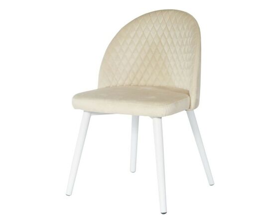 Стул «Белиз», Монолит беж, каркас белый, изображение 2 | Интернет магазин мебели и декора LifeDekor