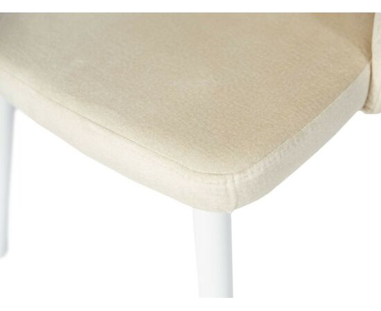 Стул «Белиз», Монолит беж, каркас белый, изображение 5 | Интернет магазин мебели и декора LifeDekor