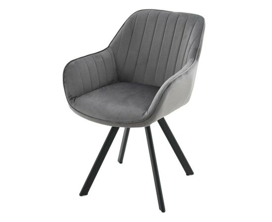 Стул «Roan», Монолит Grey, опоры черные, изображение 2 | Интернет магазин мебели и декора LifeDekor