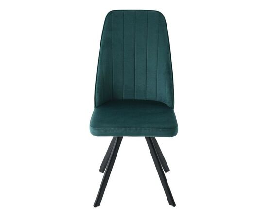 Стул «Silvio», Монолит Эмеральд, опоры черные, изображение 3 | Интернет магазин мебели и декора LifeDekor