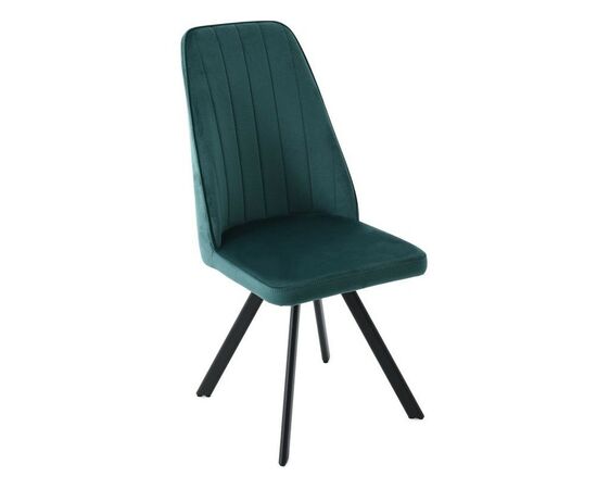 Стул «Silvio», Монолит Эмеральд, опоры черные, изображение 4 | Интернет магазин мебели и декора LifeDekor