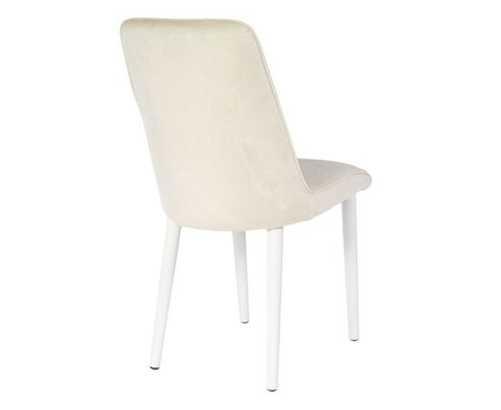 Стул «Дейзи», Монолит беж, каркас белый, изображение 3 | Интернет магазин мебели и декора LifeDekor