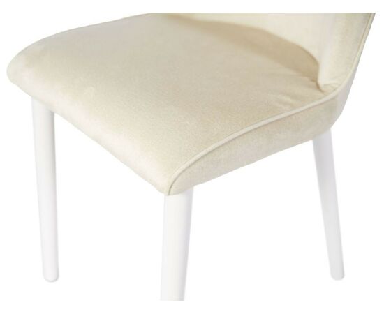 Стул «Дейзи», Монолит беж, каркас белый, изображение 5 | Интернет магазин мебели и декора LifeDekor