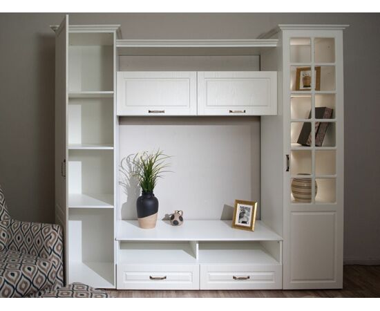 Пенал «Лацио» 1д ЛВ, Белый/Белое дерево, изображение 5 | Интернет магазин мебели и декора LifeDekor