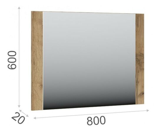 Зеркало «Мишель», Дуб крафт золотой, изображение 3 | Интернет магазин мебели и декора LifeDekor