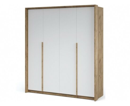 Шкаф «Мишель» 4-х дверный, Дуб крафт золотой/Белый жемчуг | Интернет магазин мебели и декора LifeDekor