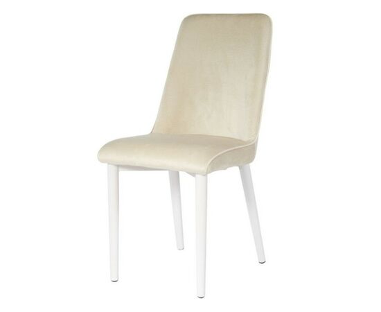 Стул «Дейзи», Монолит беж, каркас белый | Интернет магазин мебели и декора LifeDekor