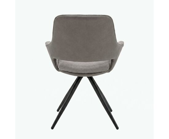 Стул DikLine 506 поворотный, BL02/кожзам BUFF02 бежевый, ножки черные, изображение 3 | Интернет магазин мебели и декора LifeDekor