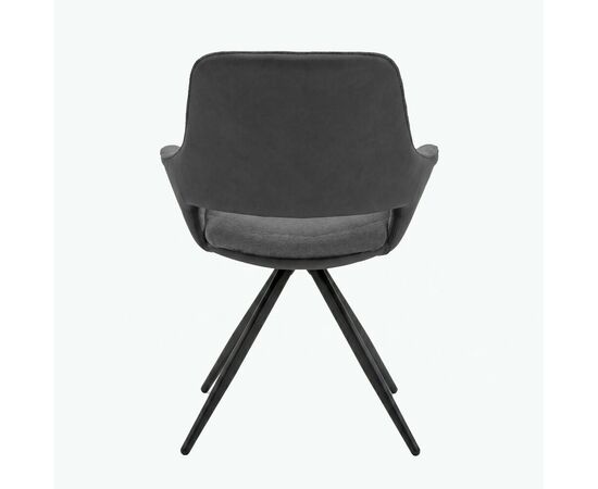 Стул DikLine 506 поворотный, BL13/кожзам BUFF16 серый, ножки черные, изображение 3 | Интернет магазин мебели и декора LifeDekor