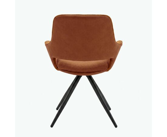 Стул DikLine 506 поворотный, BL07/кожзам BUFF10 терракотовый, ножки черные, изображение 2 | Интернет магазин мебели и декора LifeDekor