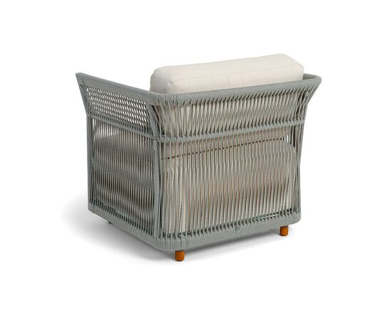 "Лугано" лаунж-зона 5-местная плетеная из роупа (веревки), каркас алюминиевый светло-серый, роуп серый меланж, изображение 11 | Интернет магазин мебели и декора LifeDekor