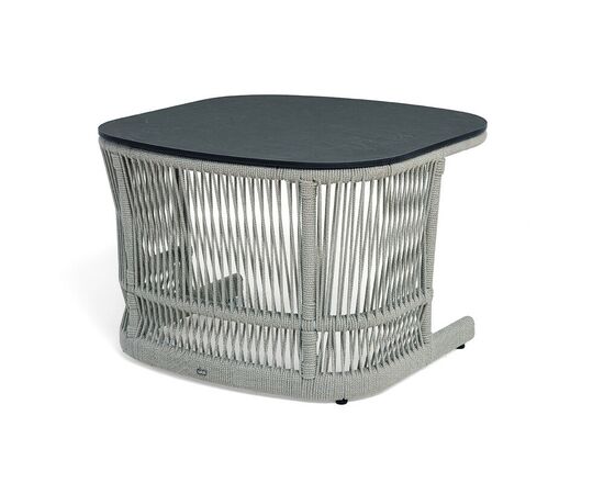 "Лугано" лаунж-зона 5-местная плетеная из роупа (веревки), каркас алюминиевый светло-серый, роуп серый меланж, изображение 13 | Интернет магазин мебели и декора LifeDekor