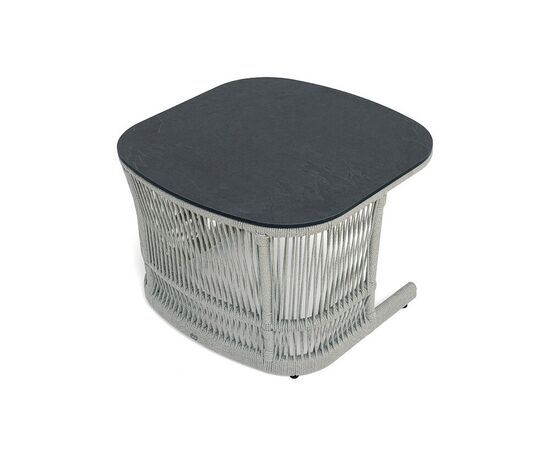 "Лугано" лаунж-зона 5-местная плетеная из роупа (веревки), каркас алюминиевый светло-серый, роуп серый меланж, изображение 14 | Интернет магазин мебели и декора LifeDekor