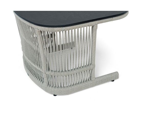 "Лугано" лаунж-зона 5-местная плетеная из роупа (веревки), каркас алюминиевый светло-серый, роуп серый меланж, изображение 15 | Интернет магазин мебели и декора LifeDekor