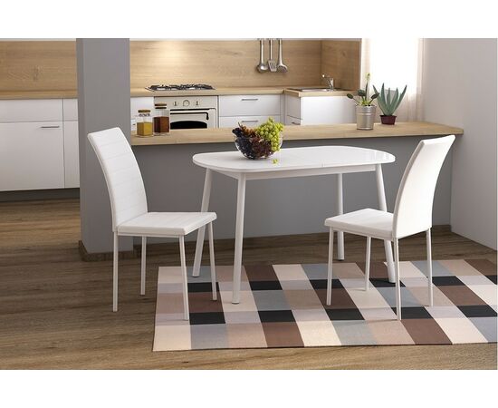 Стол Раунд 120, Стекло белый, изображение 5 | Интернет магазин мебели и декора LifeDekor