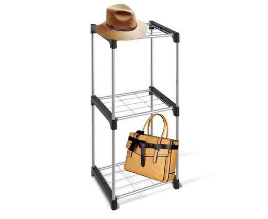 Стеллаж SHT-SS-6 (пластик-металл/черный-хром лак) | Интернет магазин мебели и декора LifeDekor