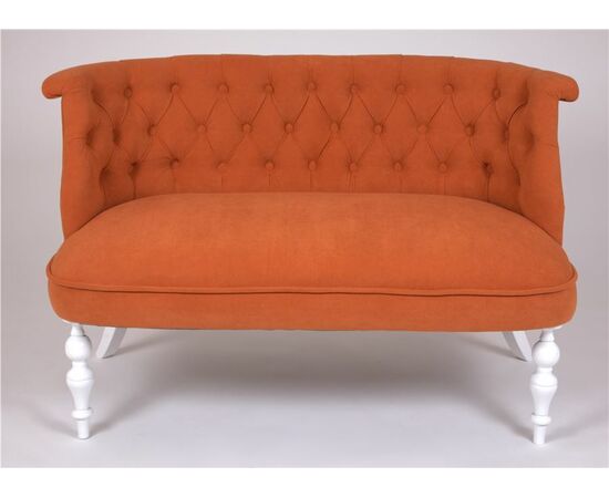 Диван Бархат (эмаль белая / G08 - морковный) | Интернет магазин мебели и декора LifeDekor