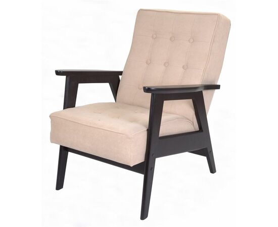 Кресло РЕТРО (венге / RS 03 - бежевый), изображение 2 | Интернет магазин мебели и декора LifeDekor