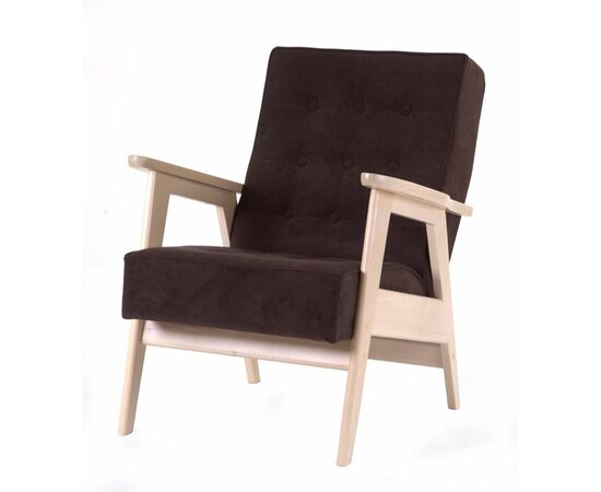 Кресло РЕТРО (беленый дуб / RS 32 - коричневый) | Интернет магазин мебели и декора LifeDekor