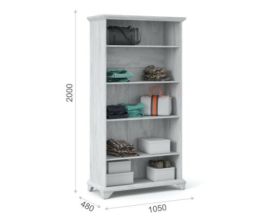 Гостиная «Лорена» со шкафом, Бетон Паин белый, изображение 8 | Интернет магазин мебели и декора LifeDekor