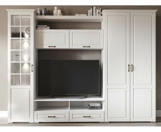 Гостиная «Лацио» со шкафом, Белый/Белое дерево | Интернет магазин мебели и декора LifeDekor