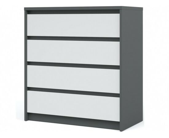 Комод «Мишель» 4ящ, Антрацит/Белый жемчуг | Интернет магазин мебели и декора LifeDekor
