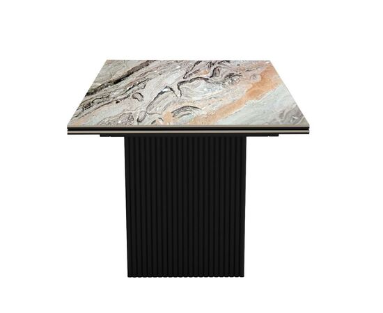 Стол DikLine IKD160 керамика Venetian Brown Light глянец, подстолье черное, опоры черные (2уп.), изображение 4 | Интернет магазин мебели и декора LifeDekor