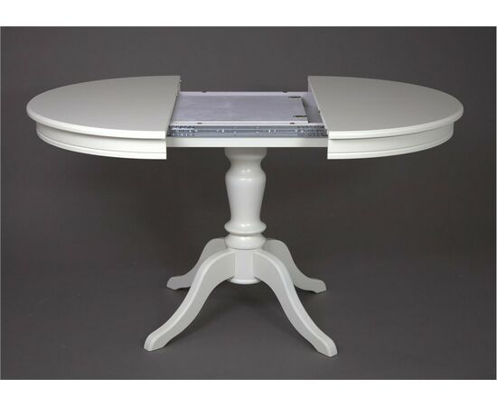 Стол обеденный круглый Эгина-2 90(130)х90х75 (Эмаль тон 11//шпон бук) тип 2, изображение 5 | Интернет магазин мебели и декора LifeDekor