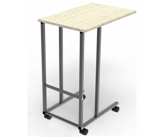 Подкатной стол СЛКС-3 (каркас черный/ясень шимо светлый) | Интернет магазин мебели и декора LifeDekor