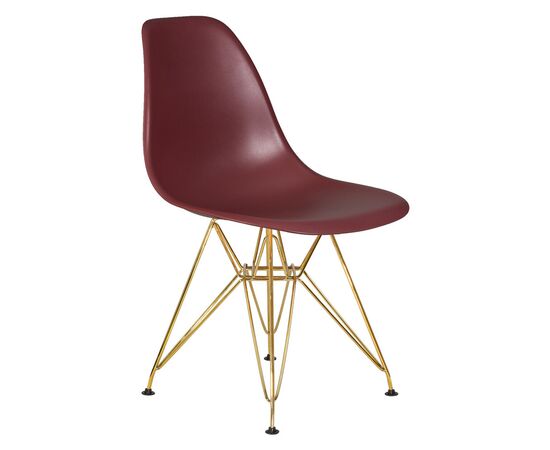 Набор 2 шт Стул обеденный DOBRIN DSR, ножки золотые, цвет сливовый (R-13), Вариант: ножки золотые, цвет сливовый (R-13), изображение 2 | Интернет магазин мебели и декора LifeDekor